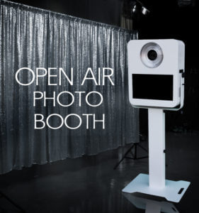 open air style of photo booth perfect for weddings and parties. It has a high-quality cameara and printer, professional lighting and software and comes with a touchscreen monitor. Your rental package does include unlimited prints, online photo gallery, crazy props, external slideshow, two attendants, wedding scrapbook. Can be easily set up at any venue in okc or edmond.