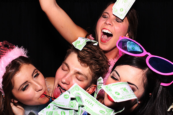 photo booth picture at chase bank tower event in oklahoma city, oklahoma. The kids were from OU Norman Kappa Alpha Theta