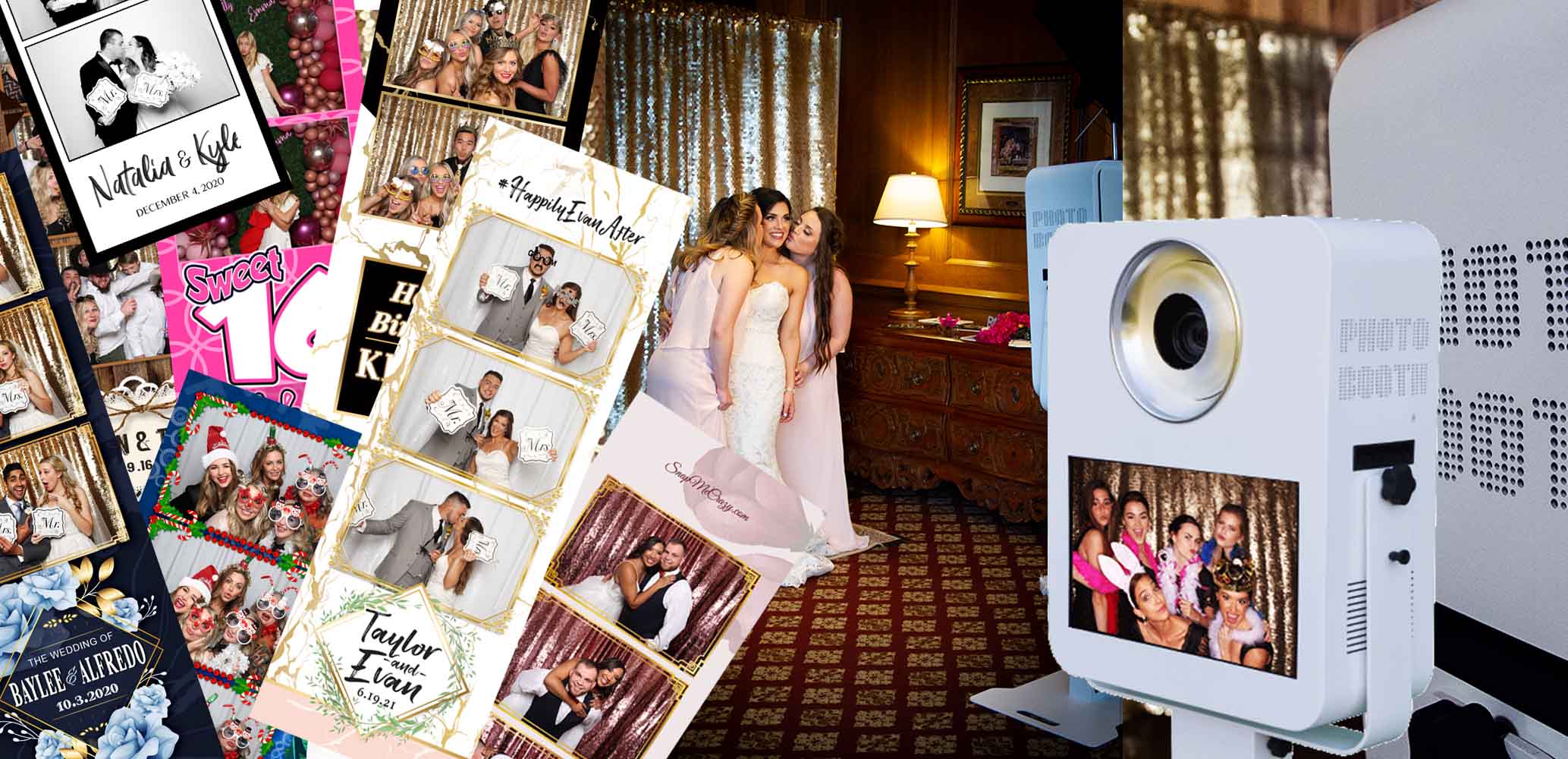 Snap Me Crazy Photo Booth 2025 Snap Me Crazy Photo Booth offers a high-quality photo booth experience that includes customized photo strips, professional lighting, and a variety of crazy props for your guests to enjoy.